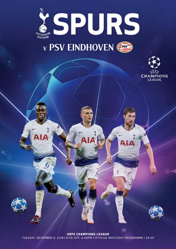 2018/19 CHAMPIONS LEAGUE - TOTTENHAM HOTSPUR v PSV EINDHOVEN